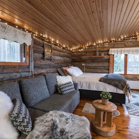 Lapland Northern Lights Cabin - Wooden Sauna Apartment *