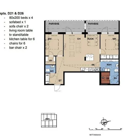 Apartment Brand New 2bdr With Private Sauna