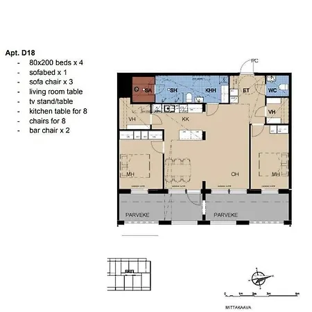 Luxury 2bdr With Private Sauna Apartment *