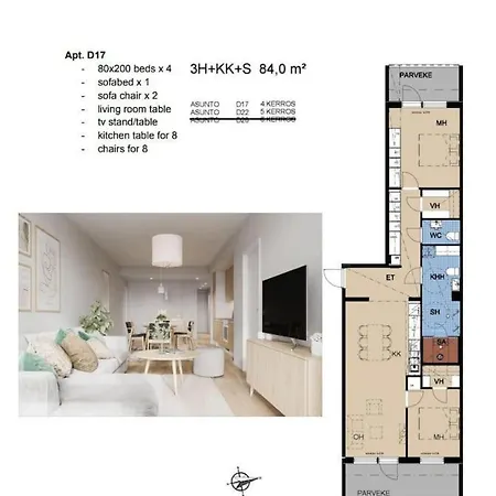 Spacious 2bdr With Private Sauna Rovaniemi