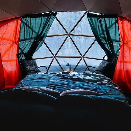 Aurora Igloo Fireplace-heated Tents In A Secret Forest With Private Jacuzzi And Shared Sauna Bathroom And Dog Friendly Rovaniemi